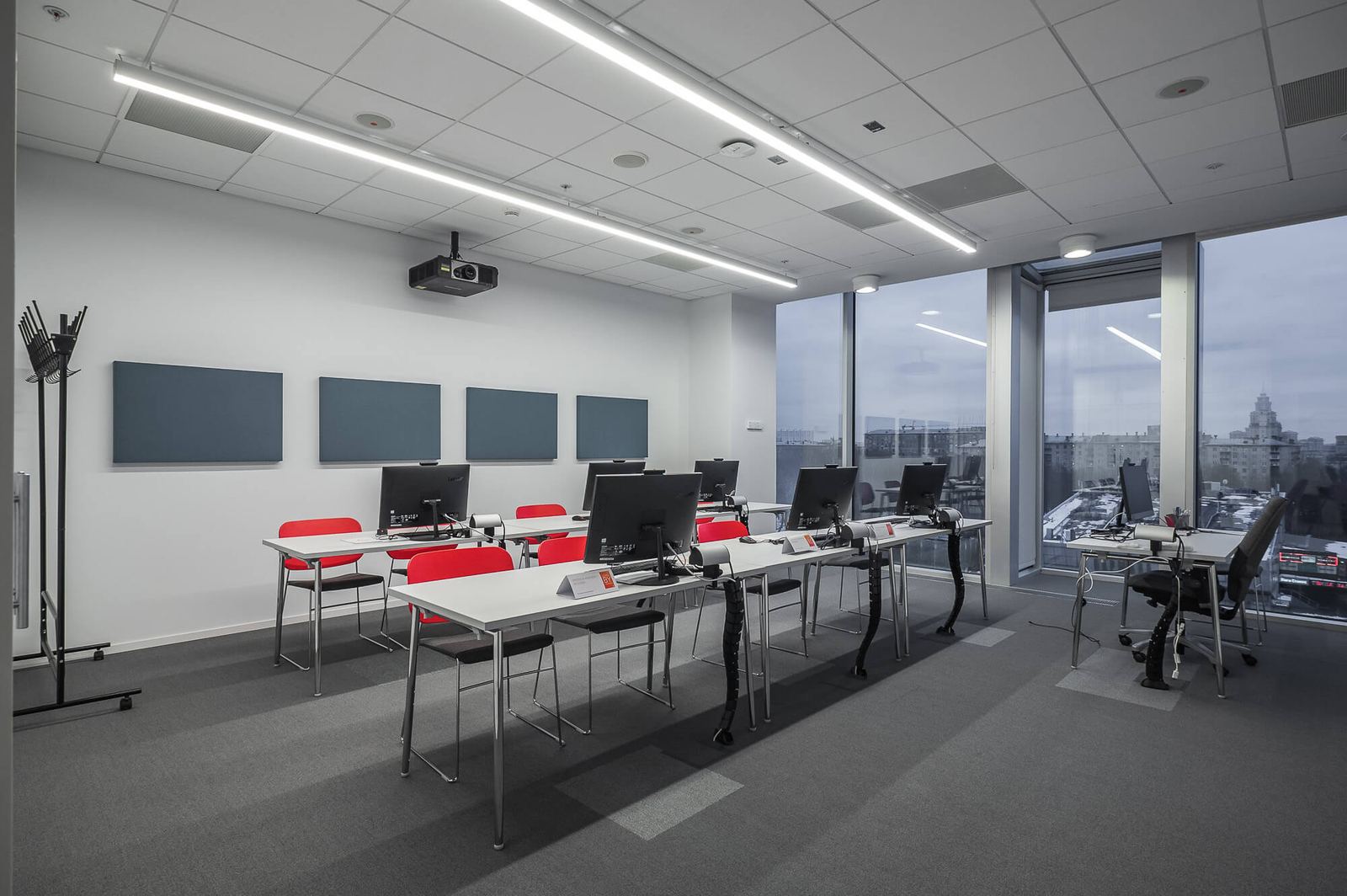 Conferencing room with Zoom Rooms display, Ericsson Office